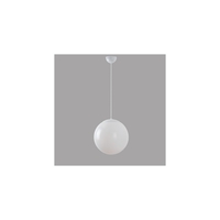 LED Kugelpendelleuchte Glas, IP40 IK02, Ø 40cm, 29W 3000K 3400lm, DALI dimmbar, Baldachin Weiß