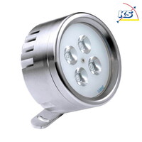 LED Aufbau-Scheinwerfer / Unterwasserleuchte, 30° Medium Spot, 4 POW-LED, 18W, IP68/IP69, Edelstahl, 4500K, 2010lm