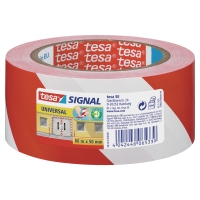 tesa® Signal Universal 58134 PP jelzőszalag, 50mm x 66m, feher/piros