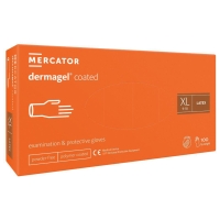 Mercator dermagel® eldobható latex kesztyű, meret XL, 100 darab