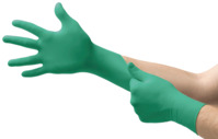 ANSELL 92-500 SINGLE USE NITRILE GLOVES GREEN SZ9.5-10 PK100