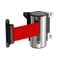 Wall-Mounted Retractable Barrier Tape | red