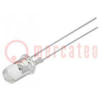 LED; 5mm; groen; 25000÷30000mcd; 30°; Voorkant: convex; 3÷3,8V