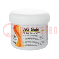 Pasta termoprzewodząca; miedziany; silikon + złoto; AG Gold
