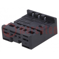 Connector: automotive; MPQ,MQS; female; plug; for cable; black