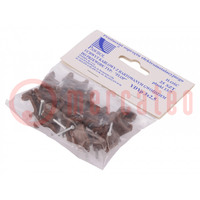 Holder; brown; for flat cable,YDYp 3x2,5; 25pcs; with a nail