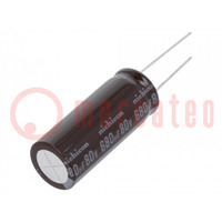 Capacitor: electrolytic; low ESR; THT; 680uF; 80VDC; Ø16x40mm; ±20%