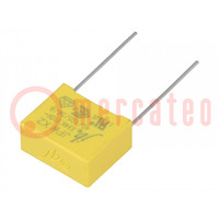 Capacitor: polypropylene; suppression capacitor,X2; 330nF; THT