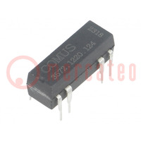 Relay: reed switch; DPST-NO; Ucoil: 12VDC; 500mA; max.150VDC; 10W