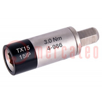 Adapter; max.3Nm; Mounting: 1/4"; Kind: torque