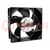 Fan: AC; axial; 230VAC; 205x205x90mm; 1020m3/h; 67dBA; ball bearing