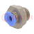 Push-in fitting; straight; -0.95÷10bar; nickel plated brass