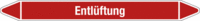 Rohrmarkierer ohne Gefahrenpiktogramm - Entlüftung, Rot, 2.6 x 25 cm, Seton