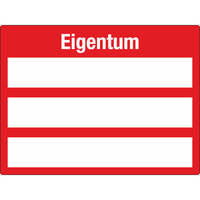 SafetyMarking Inventaretiketten Eigentum. 4 x 3 cm, 500er Rolle, Schachbrettf. Version: 03 - rot