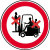 Mitfahren auf Gabelstapler verboten Verbotsschild - Verbotszeichen selbstkl. Folie, Größe 10cm