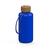 Artikelbild Drink bottle "Natural" clear-transparent incl. strap, 1.0 l, blue