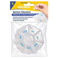 LIFEMED - LIFEMED WOCHEN-PILLENDOSE, KUNSTSTOFF, TRANSPARENT/BLAU