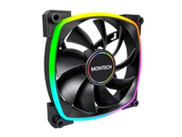 MONTECH AX140 PWM BLACK ARGB VENTILATEUR STANDARD 1600PWM, DURABILITÉ HAUT DE GAMME, PERFORMANCE SILENCIEUSE ET SUPERBE DESIGN A