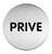DURABLE PICTO 'PRIVE', 65 mm Durchmesser, französisch, silber