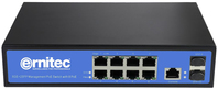 Ernitec ELECTRA-M08 netwerk-switch Managed L2 Gigabit Ethernet (10/100/1000) Power over Ethernet (PoE) Zwart, Blauw