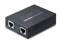 PLANET 1-Port 10/100TX Ethernet over Nadajnik i odbiornik sieci Czarny