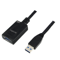 LogiLink 5.0m USB 3.0 M/F USB kábel 5 M USB 3.2 Gen 1 (3.1 Gen 1) USB A Fekete