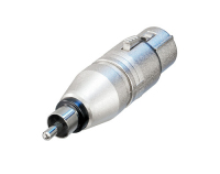Neutrik NA2FPMM cable gender changer RCA XLR Silver