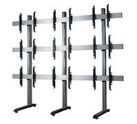B-Tech SYSTEM X - 3 x 3 Universal Freestanding Videowall Mounting System with Micro-Adjustment for 55-60" screens