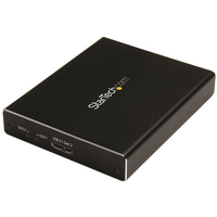 StarTech.com Dual-Slot Drive Enclosure for mSATA SSDs - USB 3.1 (10Gbps) - RAID