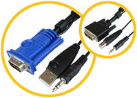 Raritan RSS-CBL-VGA toetsenbord-video-muis (kvm) kabel Zwart, Blauw 1,8 m