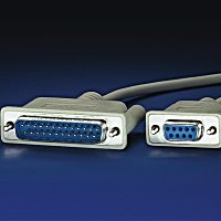 ROLINE Printer cable serial D9F/D25M, 1.8m, moulded parallelle kabel 1,8 m
