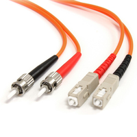 StarTech.com Cable de Fibra Óptica Patch Multimodo 62,5/125 Dúplex ST a SC de 2m – Naranja