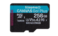 Kingston Technology Carte microSDXC Canvas Go Plus 170R A2 U3 V30 de 256 Go sans ADP