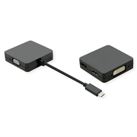 Value 12.99.3231 station d'accueil USB 3.2 Gen 1 (3.1 Gen 1) Type-C Noir