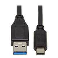 Tripp Lite U428-20N-G2 Cable USB-C a USB-A (M/M), USB 3.1 Gen 2 (10 Gbps), Compatible con Thunderbolt 3, 51 cm [20 Pulgadas]