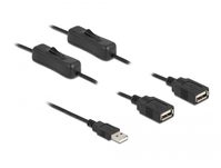 DeLOCK 86803 USB cable 1 m USB 2.0 USB A 2 x USB A Black