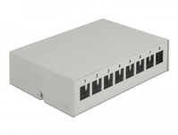 DeLOCK Keystone Patchpanel 8 Port grau