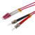 Helos 5m OM4 LC/ST câble de fibre optique 2x ST Violet