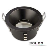 Article picture 1 - Recessed spotlight GU10/MR16 :: round :: black :: with glass lens