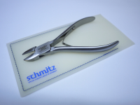 product - schmitz electronic tungsten-carbide tipped sidecutter INOX oval head, strong version - with bevel - stainless steel 4.3/8"