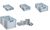 allit Verschluss-Set ProfiPlus EuroBox 4S, blau, 4er Set (71510234)