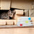 Relaxdays Katzen Rollenspielzeug, interaktives Katzenspielzeug, 3 Etagen mit Bällen, Intelligenz & Beschäftigung, weiß
