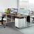 Maestro 25 straight desk 1600mm x 800mm - white cantilever leg frame and grey oa