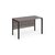 Maestro 25 straight desk 1200mm x 600mm - black bench leg frame and grey oak top