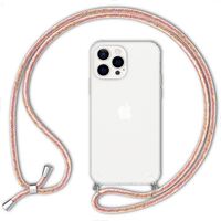 NALIA Necklace Cover with Band compatible with iPhone 13 Pro Max Case, Transparent Anti-Yellow Phonecase & Adjustable Holder Strap, Rugged Crossbody Hardcase & Silicone Bumper R...
