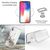 NALIA Tempered Glass Case compatible with iPhone X / XS, Protective Iridescent Holographic Hard Cover with Silicone Bumper, Shockproof & Scratch-Resistent Back Protector Black