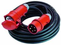 Extension cord H07RN-F 5G1.50 10m bk CEE/16A, 6h, 400V 344.171, 10 m, 1 AC outlet(s), Outdoor, Black, Neoprene, Rubber, 400 V Stekkerblokken
