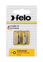 Felo Bit, Industrie C 6,3 x 25mm, 2 Stk auf Karte 2x Tx 9