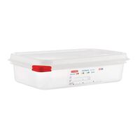 Araven 1/4 Gastronorm Container with Lid Transparent 1.8L Pack of 4