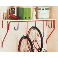 Wall mounted bicycle rack - 5 bike capacity